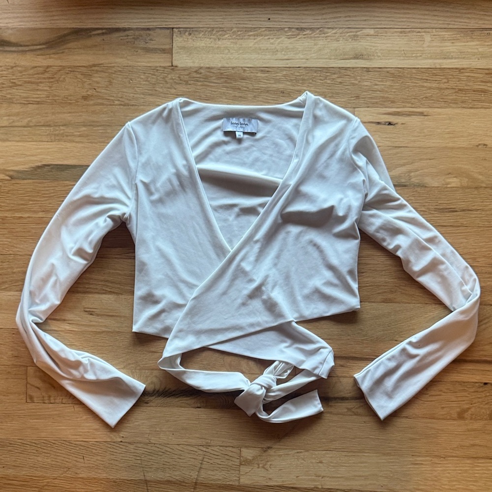 Boom Boom the Label Chic White Wrap Crop Top